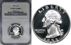 1953 25C NGC PF68* CAMEO (NGC STAR CAMEO) ~ MONSTER DCAM OBVERSE!