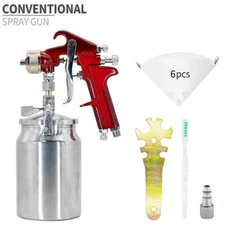 4001 Hvlp Air Spray Gun W/1.8mm Nozzle Auto Repair Paint 1000cc & 6PCS Filters