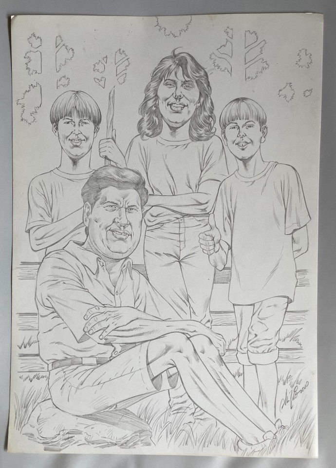 INKING PRACTICE ART Pencils on Original Comic Art by Al Rio on Art Board INKER Comic Art