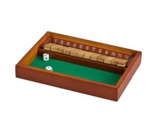 Wooden Shut The Box Game Set 12 Number with Dice
