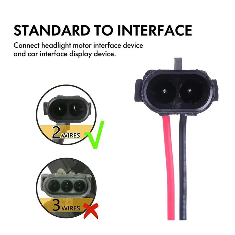 2X motores de faros para Chevrolet Corvette C4 1988-1990 solo 2 cables izquierdo y derecho Foto 2 de 4