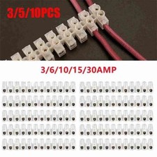 12 Position Dual Row Terminal Strip Screw Terminal Barrier Block 3-30AMP 3/10X