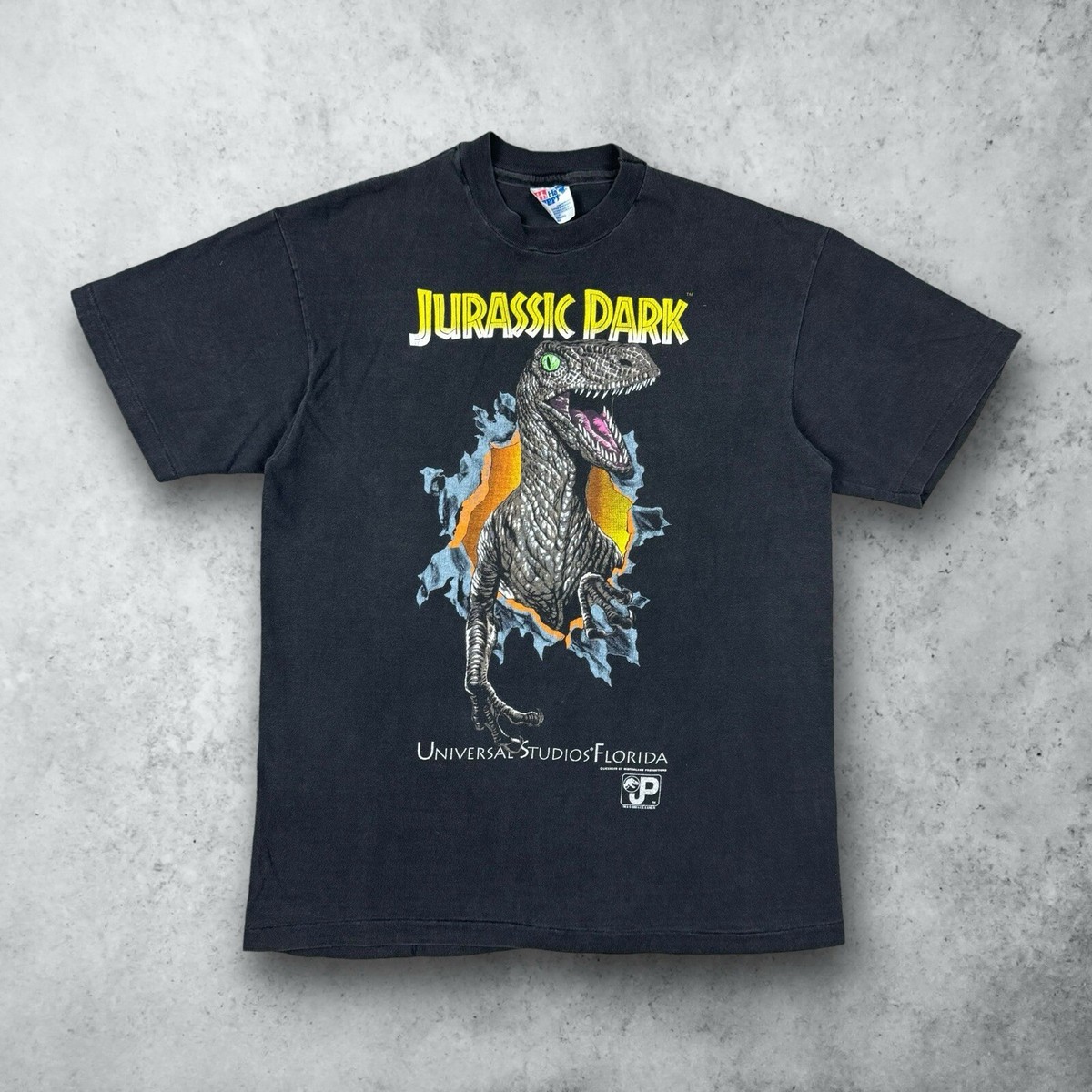 Vintage 90s Jurassic Park Raptor Movie Promo T-Shirt Black Vintage 90s Jurassic Park Raptor Movie Promo T-Shirt Black