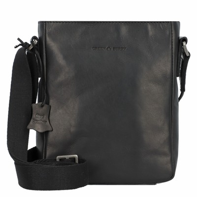 Greenburry Pure Black Umhängetasche Leder 17cm #GB-1103 (black)