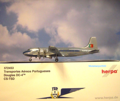 Herpa Wings  1:200 Douglas DC-4 TAP Air Portugal CS-TSD  572453 Modellairport500