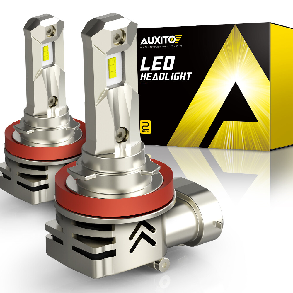 2/4x Auxito H11 H9 H8 LED Headlight Bulb Low Beam Super Bright 6000K White