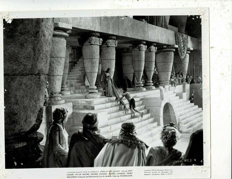 SUPER RARE!! 8X10 1949 ORIGINAL SAMSON & DELILAH HEDY LAMARR-VICTOR MATURE PHOTO