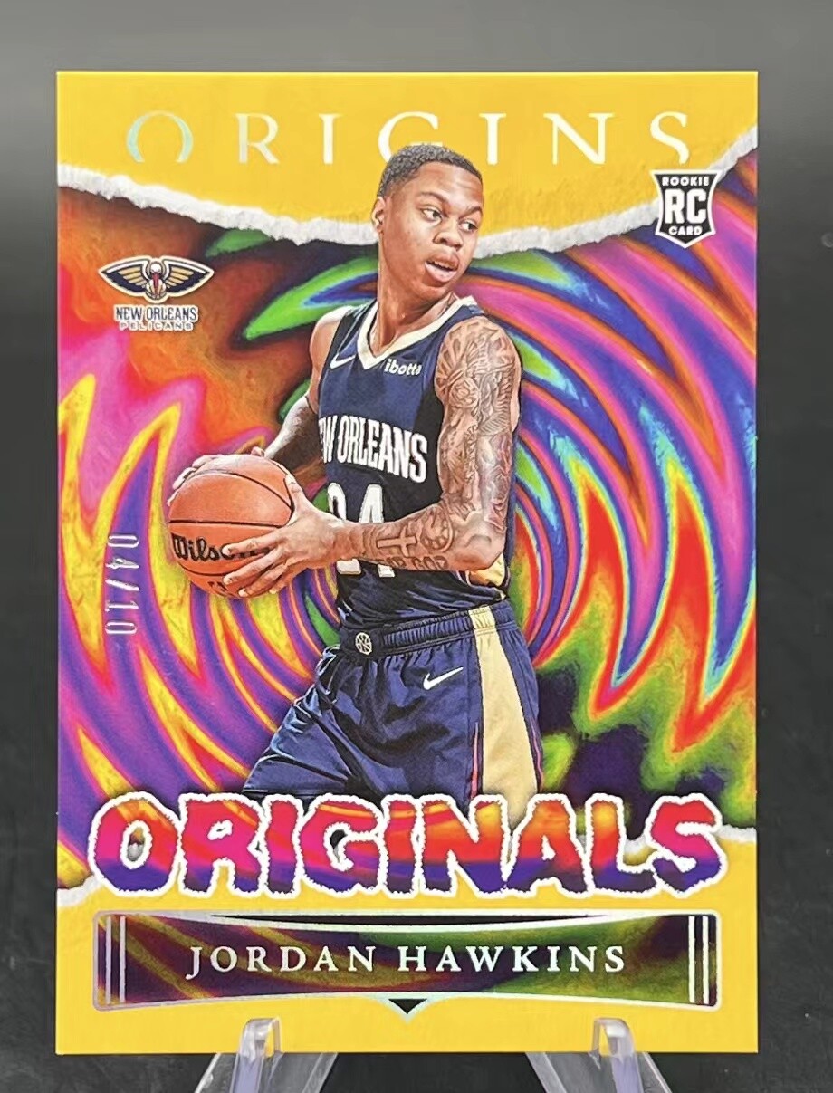 Jordan Hawkins 2023-24 Panini Origins 04/10 Gold Originals RC Pelicans #25