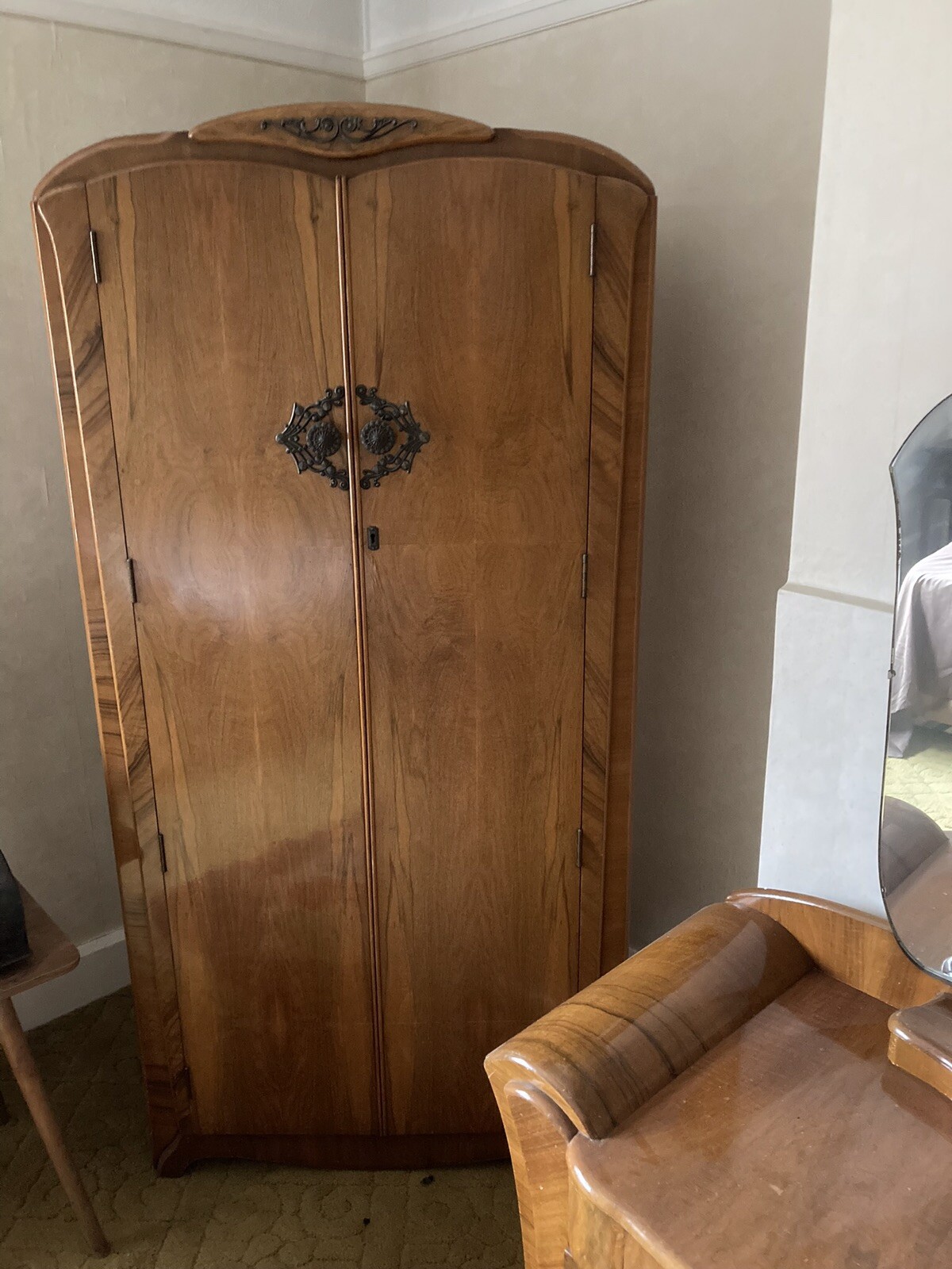 antique walnut bedroom furniture set eBay