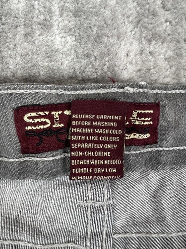 Sizzle Jeans Juniors 9 Gray Denim Sequin Ripped Distressed Straight Leg - Picture 14 of 14