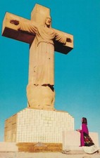 Postcard  New Mexico Cristo Rey The Christ of the Rockies Texas New Mexico Jesus