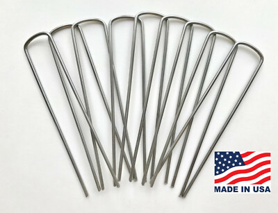 6'' Landscape Staples Sod Staples Garden Stakes Steel Pins - Commercial Grade