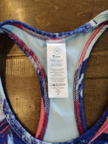 IVIVVA by LULULEMON Girls bright blue KeepUrCool racerback tank top, 10 - Picture 6 of 8