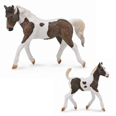 NEW CollectA 88780 88781 Curly Mare & Foal - Set of 2