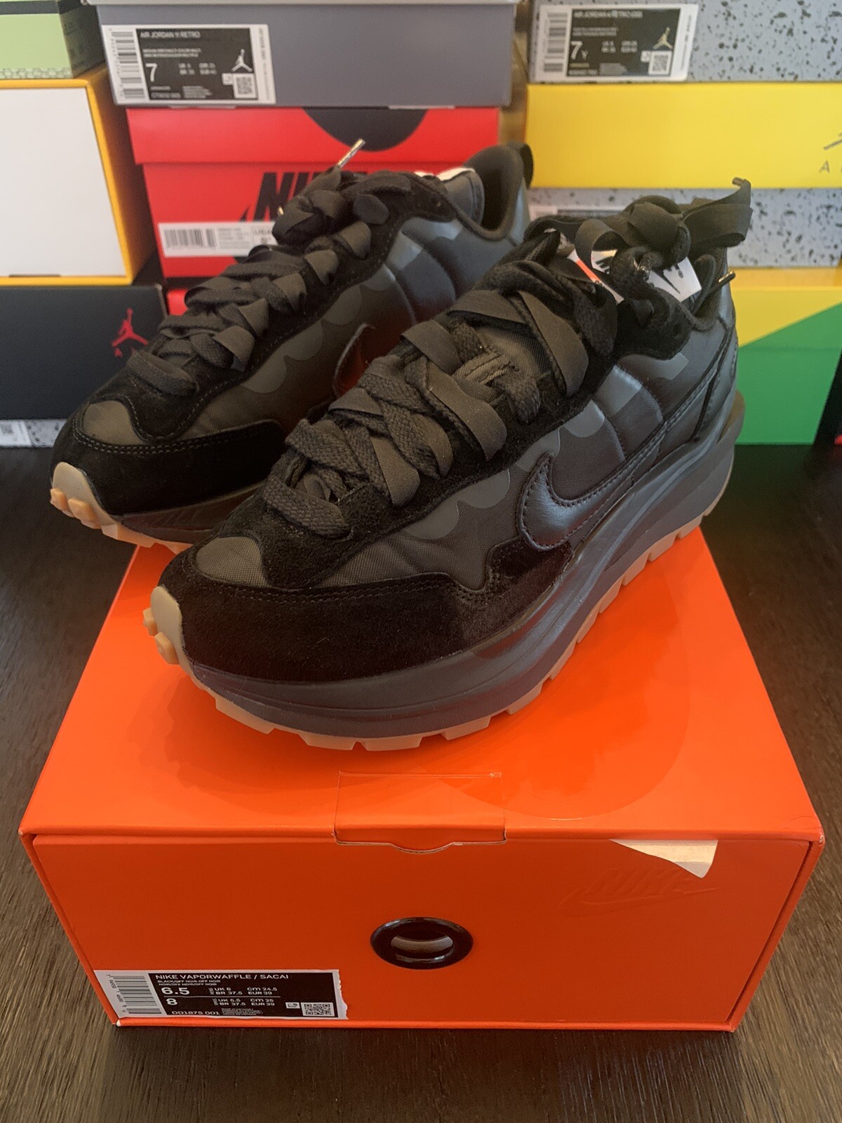 SACAI X NIKE Nike VaporWaffle x Sacai gomma nera taglia 6 5 M DeadStock