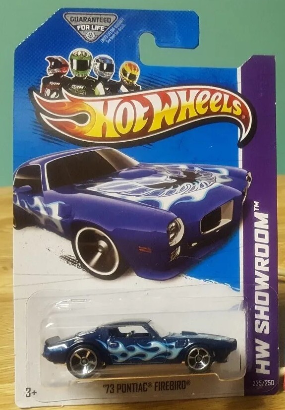 Hot Wheels 1973 Pontiac Firebird Blue With Flames 1:64 Scale