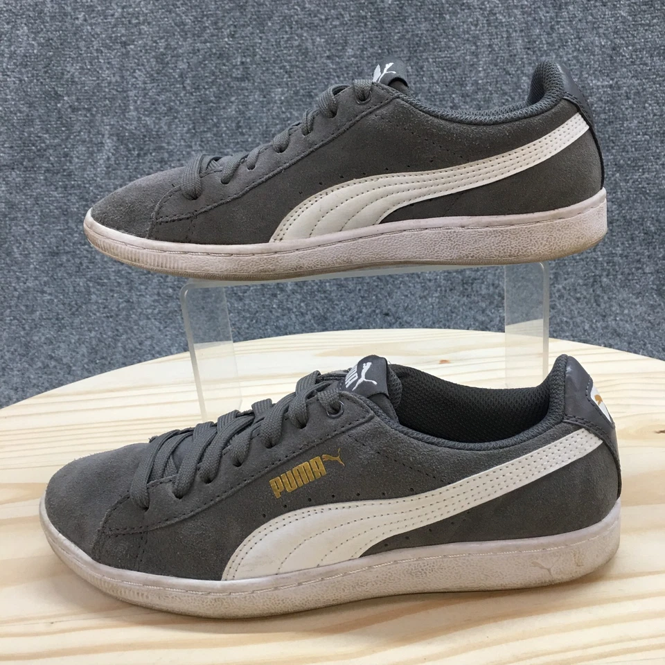 Puma туфли женщин 7,5 Vikky классический низкий кроссовок 362624 серый замшевый шнурует вверх - Изображение 2 из 4