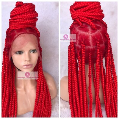 Leichte, handgefertigte Box Braids Perücke, Cornrow Braided Wig, Vorbestellung -3 Wochen