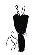 Pochette nera all'uncinetto Parosh