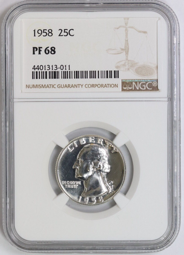 1958 NGC US Mint 5-Coin Silver Proof Set Solid High Grade PF68 - Picture 9 of 12