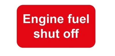 Fuel Engine Shut Off 100x55mm - Boat - Health & Safety signs/stickers