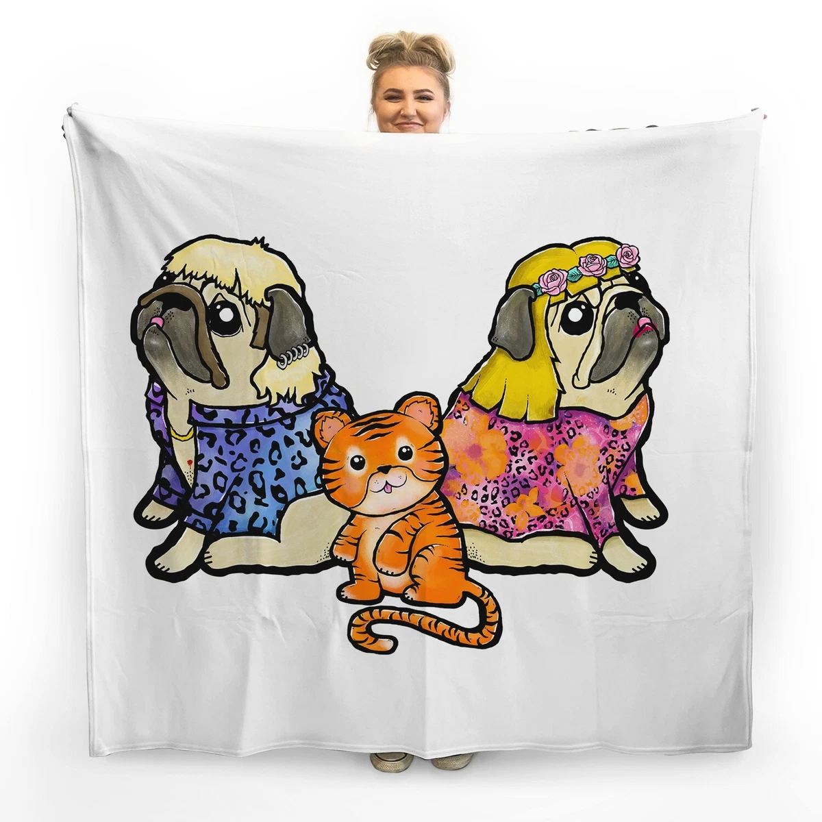 Pug fleece hotsell blanket wilko