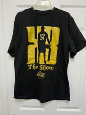 Vintage Kobe Bryant 24 Lakers NBA The Show UNK XL Black T-Shirt