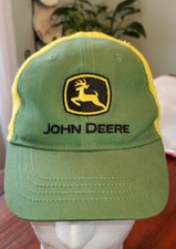 John Deere Logo Green Yellow Mesh Snapback Tractor Hat Cap Toddler 2-4 Yr Nice