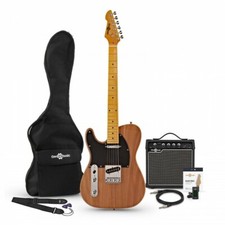 Knoxville Left Handed Electric Guitar + Amp Pack Natural