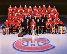 Fotografia Stanley Cup Champs Montreal Canadiens squadra 1986 foto colore 8 x 10