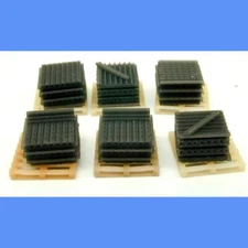 FISH PLATES ON PALLETS AND STACKED   RESIN  1/87 HO