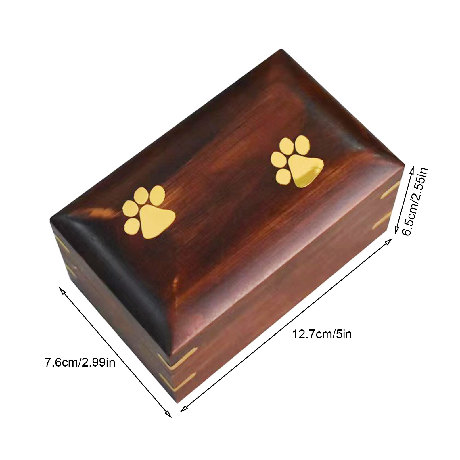 Pet Memorial Ashes Pet Urn Cremation Wooden Box Casket Dog Cat Hamster