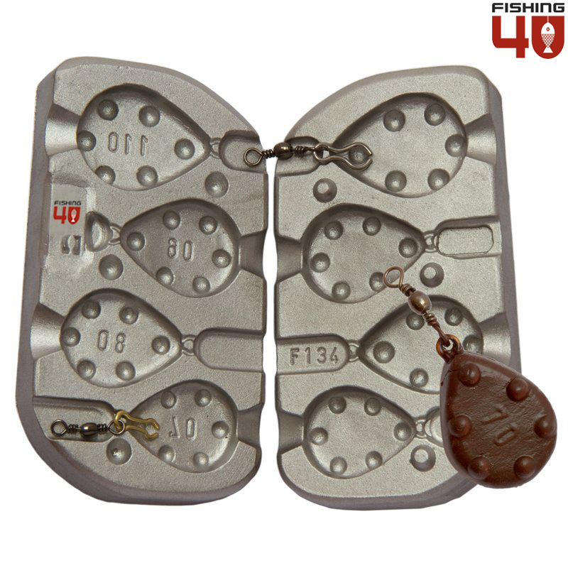 Grip flat fishing lead mould 70-80-90-110g/ carp /flat fish/ sea