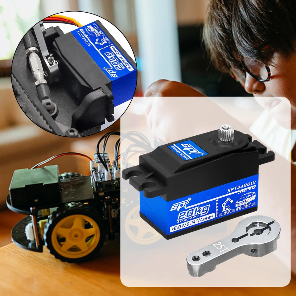 20kg Low Profile High Torque Servo Full Metal Gear Digital Servo for 1/10 RC Car - Bild 3 von 4