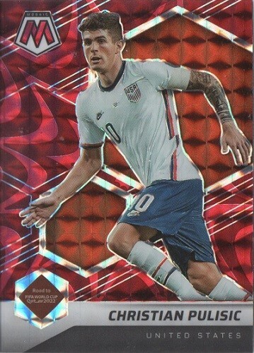 2021-22 Mosaic FIFA Road to World Cup"RED Reactive Prizm" Christian Pulisic #100