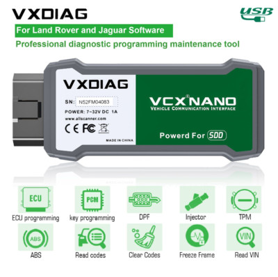 New VXDIAG VCX NANO for Land Rover and Jaguar Software V160 WIFI/USB Version