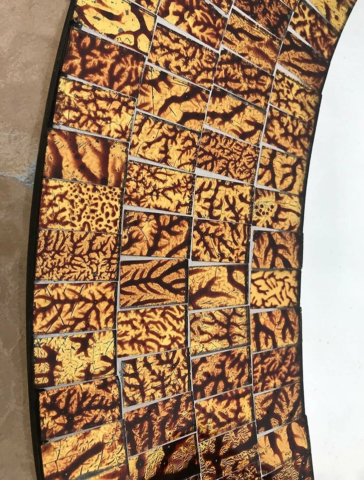 Espejo de pared marrón colgante forma ovalada DecorShore 32x24 | Espejo decorativo Foto 2 de 4