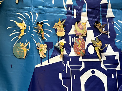 SET 10 TINKER BELL PINS TRADING DISNEY 