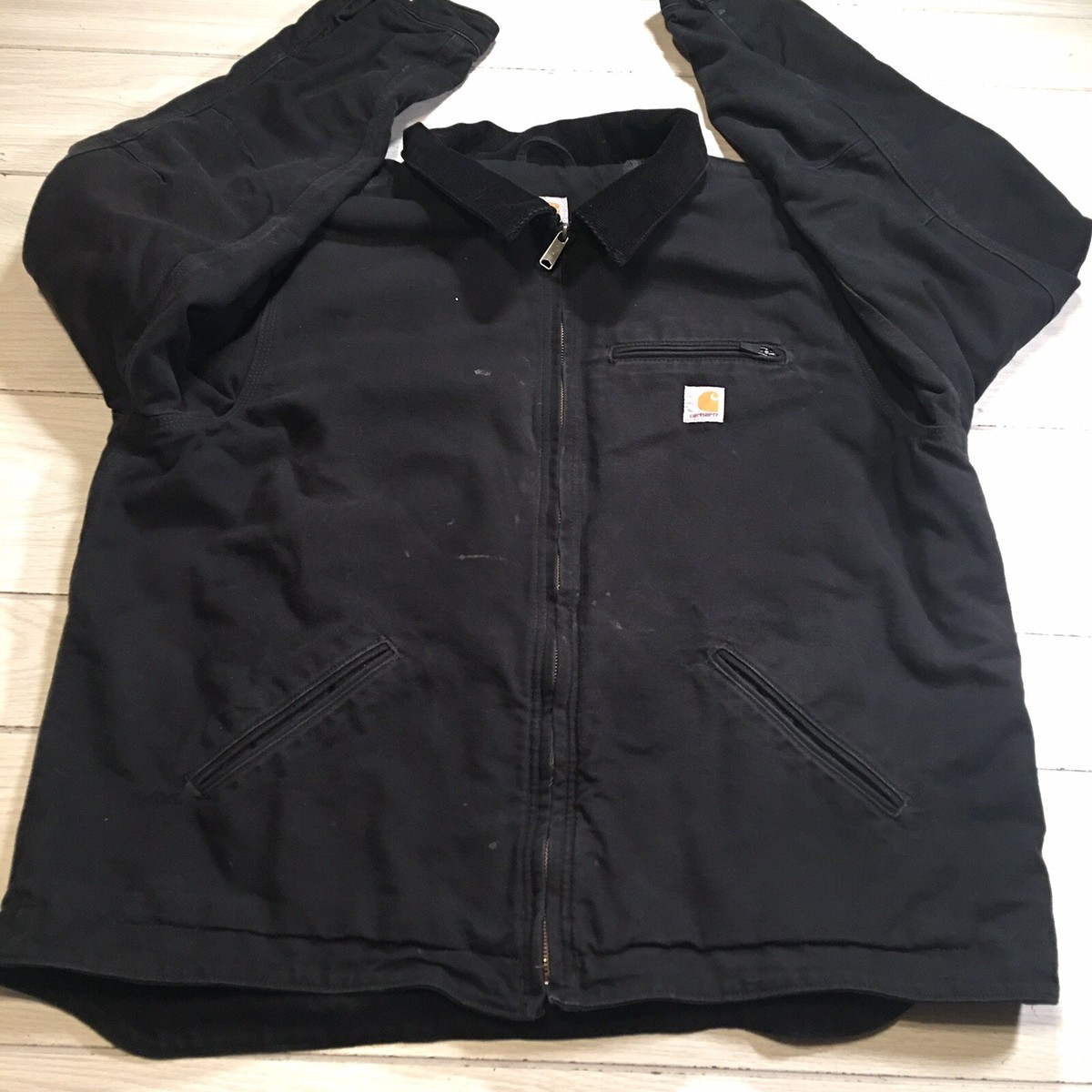 Carhartt Detroit Jacket 103828-BLK Blanket Lined Relaxed Fit Black
