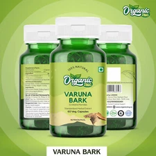 Organic Varuna Bark | Crataeva nurvala | 20:1 Extract | 60 Herbal Capsules.