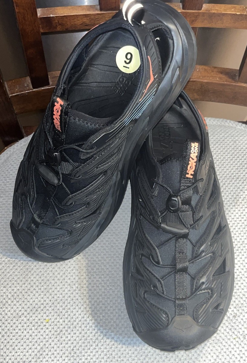 NEW Hoka One One W Hopara Size 9 Hiking Sandals Black Orange