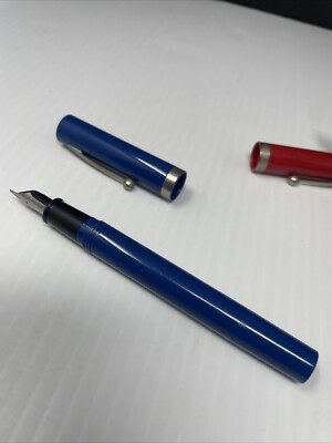 ビンテージ万年筆(SHAFFER) Vintage Scheaffer Fountain Red & BluePen Italic M -F Nib | eBay