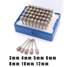 46 Grit Diamond Brazing Grinding Burr Engraving Drill Bit 3-12mm for Dremel Tool