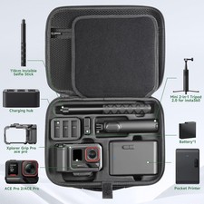 Hard Case For Insta360 Ace Pro 2 Xplorer Grip Carrying Bag 114cm Stick PU Bag
