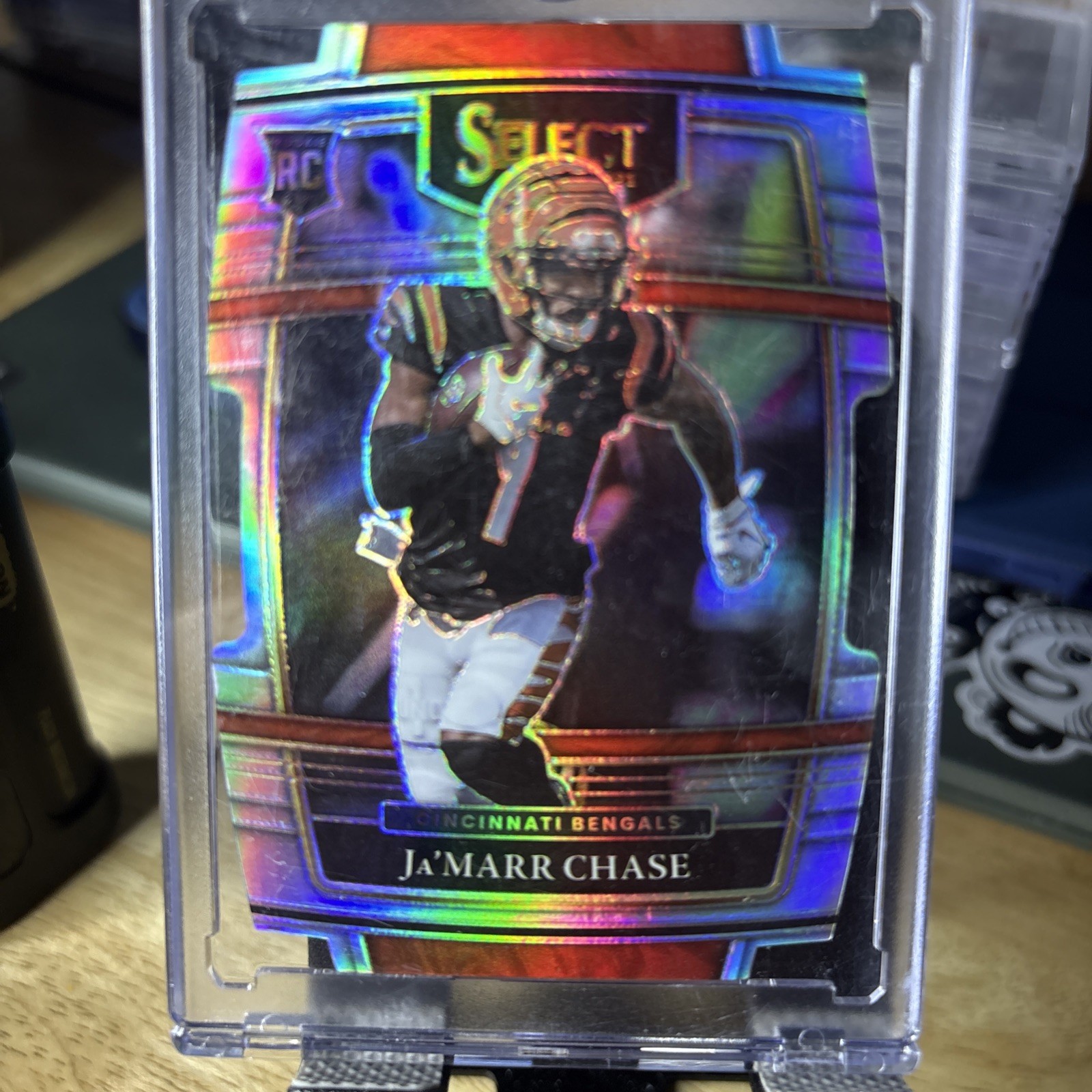 2021 Panini Ja’Marr Chase Select True Silver Concourse Die-Cut #47 Bengals NFL