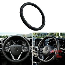 Microfiber Leather Steering Wheel Cover with Anti-Slip Lining Breathable and