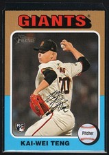 Kai-Wei Teng 2024 Topps Heritage High Number #638 Rookie - San Francisco Giants