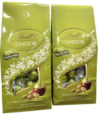 Lindt Pistachio Truffles 22 oz (2 Pack) Limited Edition Lindor Chocolate LG Size