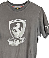 Puma Scuderia Ferrari Vintage Shield Racing Graphic T-Shirt Medium Black