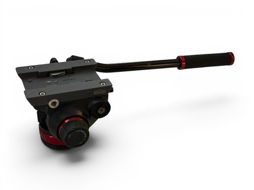 Manfrotto MVH502AH Pro Video Head Flat Base Fluid Drag System, Pan Handle